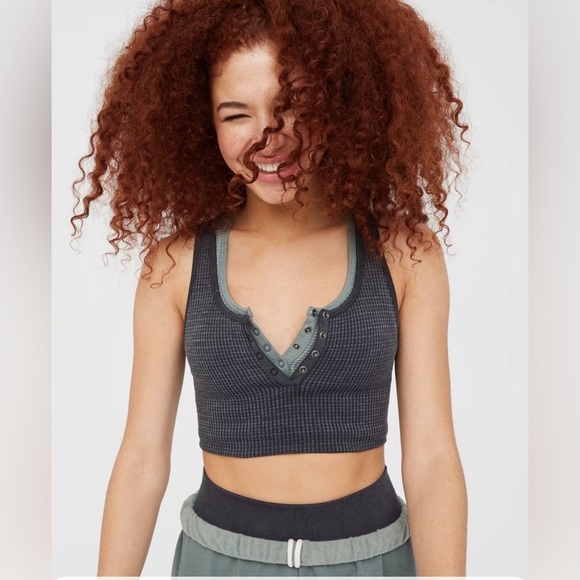 Aerie OFFLINE Main Squeeze Seamless Waffle Bra Top - Picture 1 of 6